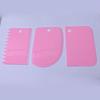 3Pcs Cream Scraper Suit DIY Kitchen Straight Arc Tooth Shape Cream Bread Cutter Plastic Cake Pasty Scraper Baking Fondant Tools