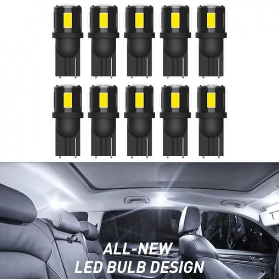 10X T10 194 License 168 LED Plate Interior Wedge Light Bulbs 6000K White CANBUS