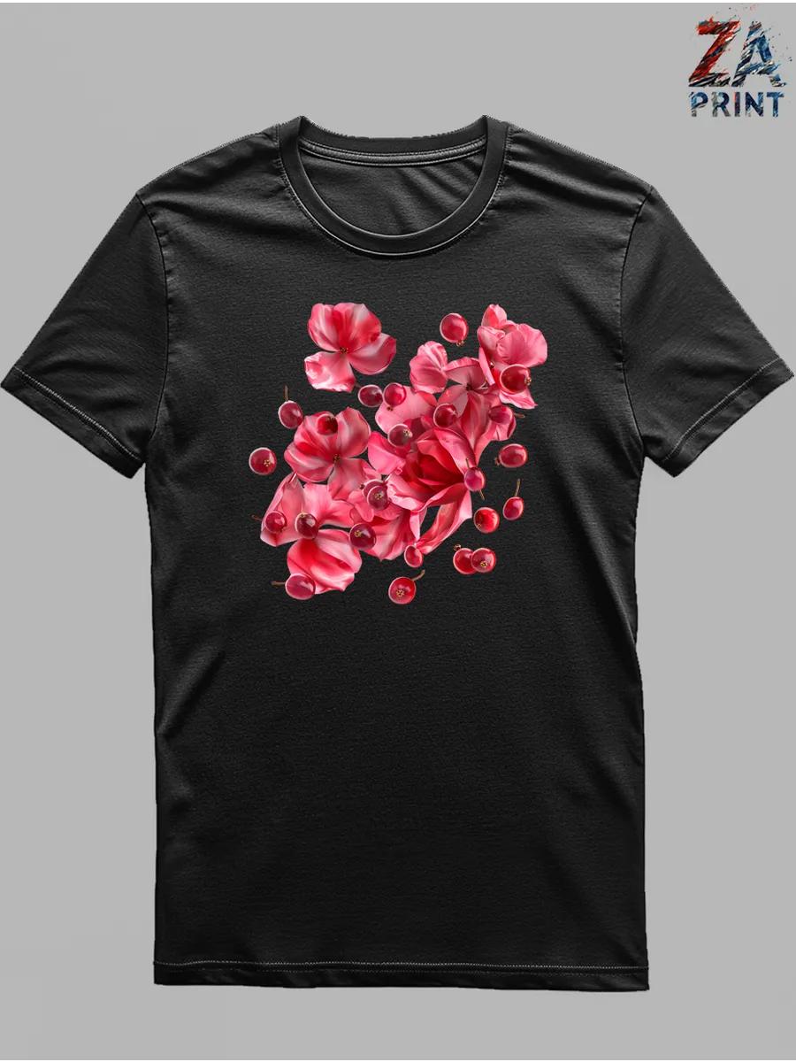 Flowers with berries T-shirt M