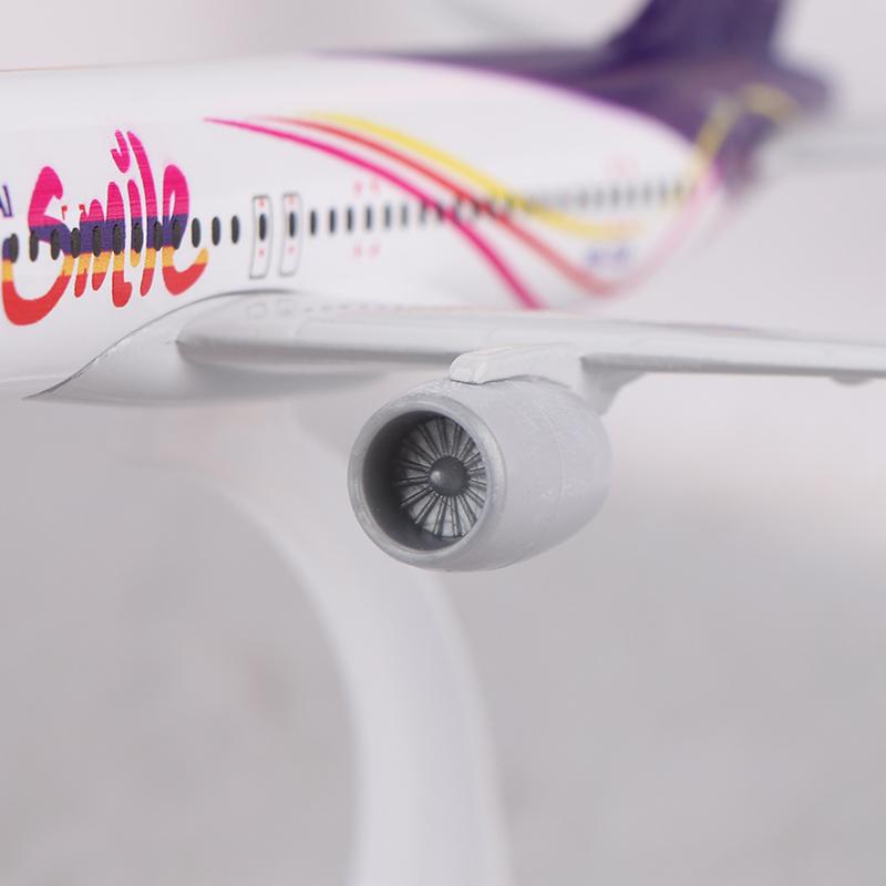 16Cm Metal Aircraft Model Replica Thai Smile 320 Airplane Scale Aviation Diecast Miniature Art Home Office Decor Toy Gift