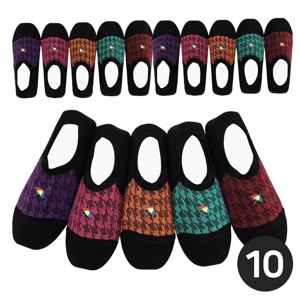Arnold Palmer Women's Non-Slip No-Socks Non-Slip Fake Socks 10 Pairs Made In Korea