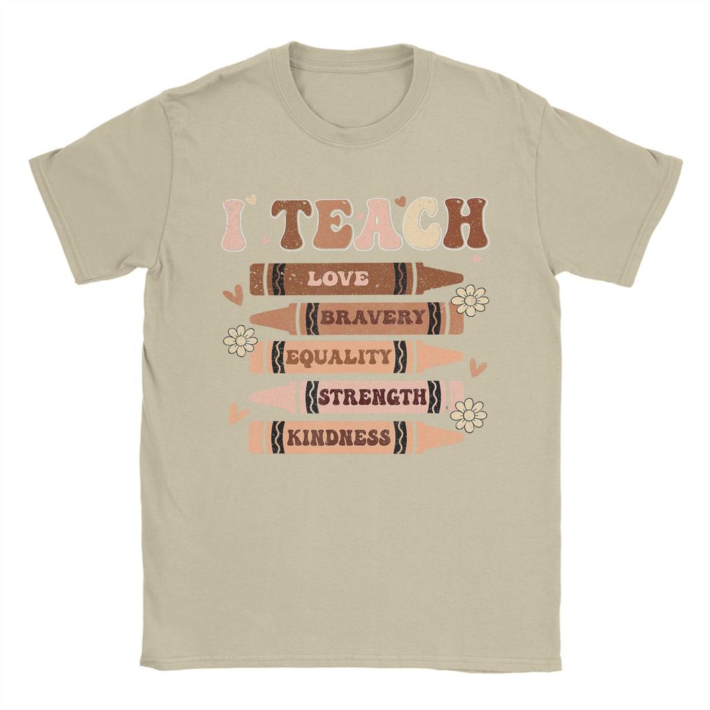 Unisex TShirt I Teach Black History Black History Month Teacher 100 Cotton Tee Shirt T Shirts Round Neck Clothing Party