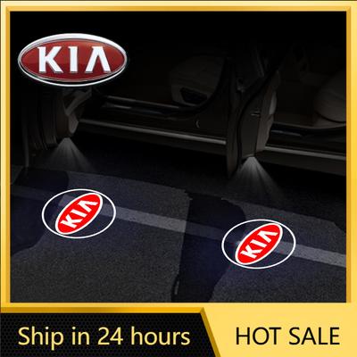 2026 Heißer Autoaufkleber 1/2 Stück Auto Styling Logo LED Auto Tür Magnetisches Willkommenslicht Laser Projektor Licht für Kia Sportage Rio 3 Sou