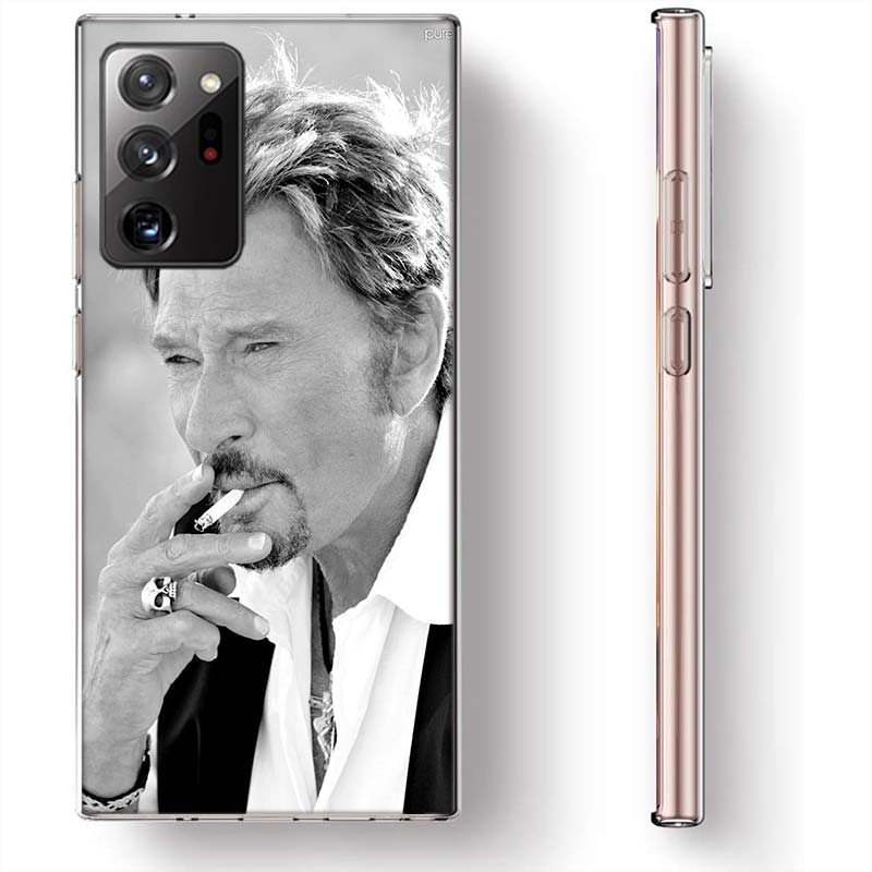Johnny Hallyday Music Black Phone Case for Samsung A17 A37 A57 A55 A35 A25 A15 A54 A14 A24 A34 A13 A23 A33 A53 A07 A05S A04S A03