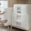 Cotton Linen Foldable Storage Box - Large, Portable Wardrobe Organizer and Moving Essential