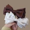 Elegant Solid Color Bow Banana Clip for Women - Enhances Ponytail and Adds Fullness