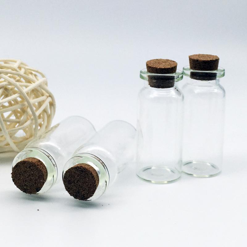 10ML Small Transparent Glass Vials with Cork for Samples and Wishing Bottles