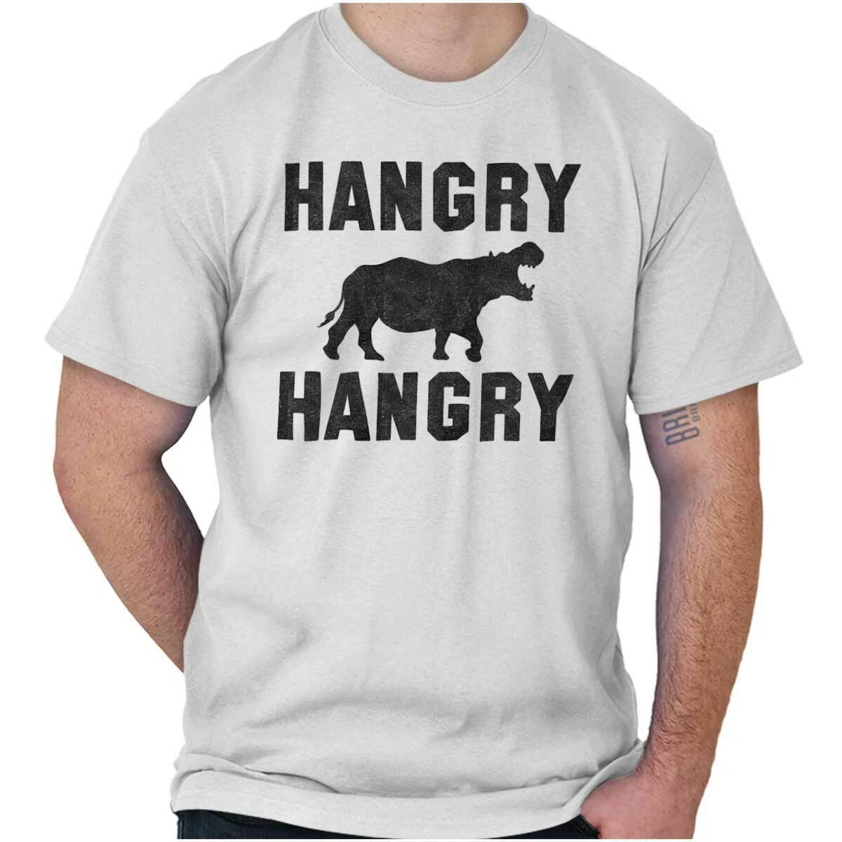 Hangry Hungry Foodie Funny Saying BBQ Party Womens or Mens Crewneck T Shirt Tee S