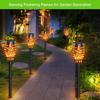 10 Pack Solar Torch Lights Outdoor Flickering Flame for Halloween Yard Patio Lawn Decor - Waterproof Solar Garden Lights