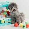 Ciao Me Cane Orso Palla di Caramella Giocattolo Squeak Set da 3 pezzi 5,5 x 5,5 cm, Rosso, Verde, Giallo, 1 set