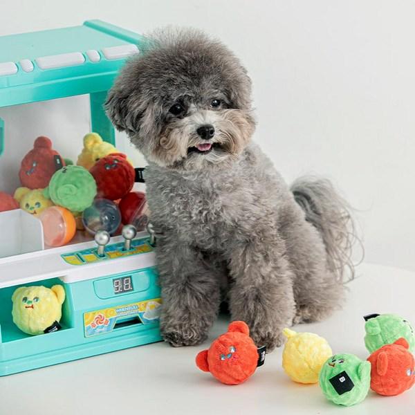 Ciao Me Cane Orso Palla di Caramella Giocattolo Squeak Set da 3 pezzi 5,5 x 5,5 cm, Rosso, Verde, Giallo, 1 set