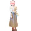 2024 Autumn/Winter Fragrant Style Three-Piece Set: Sweater Coat, Shirt, and Pleated Midi Skirt for Women