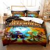 Cool Dungeon Defenders Tower Defense RPG Etheria Crystal Fantasy Game Bedding Set Duvet Cover + 2 Pillowcases Bed Linen For Game
