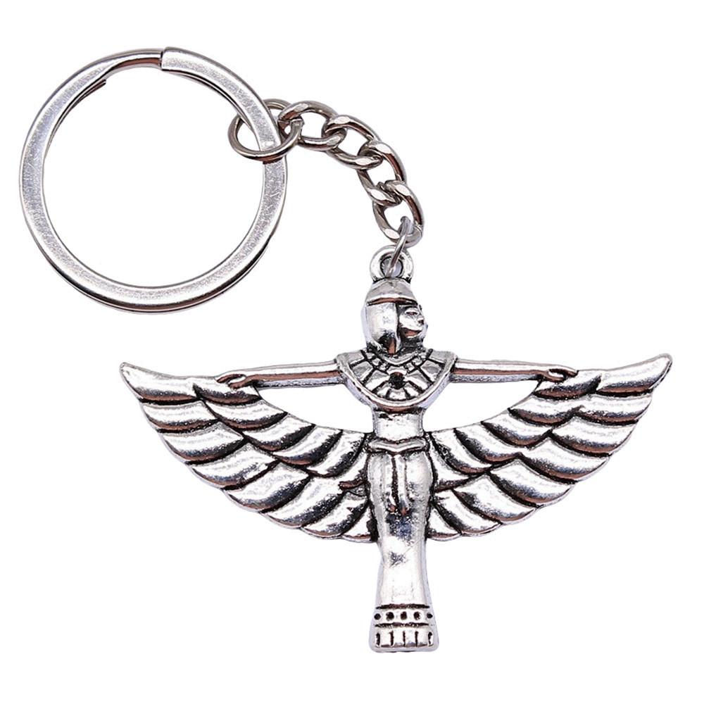 Egyptský faraon Klíčenka s přívěskem Starověký faraon Hlavní amulet Kroužek 28 mm