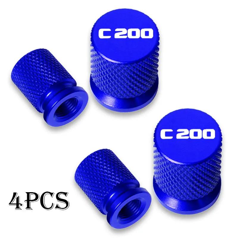 4pcs Car Wheel Tire Valve Caps Tyre Stem Covers Airdust Waterproof For Mercedes Benz C200 Accessories