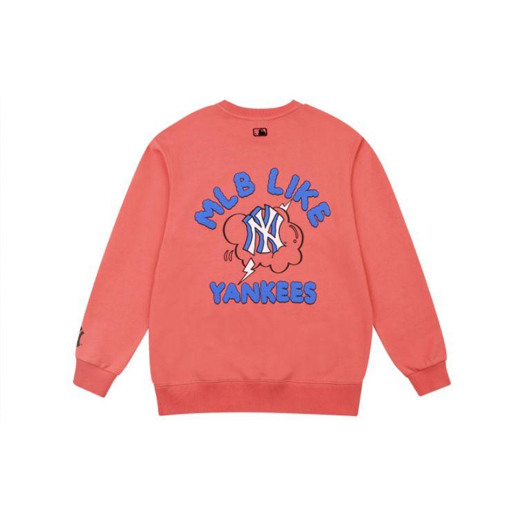 MLB Cloud Lightning Letter Academy Hoodie Unisex Hoodies Rosa 31MT02041-50O S blue