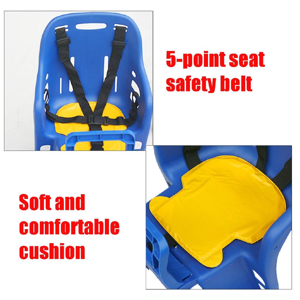 Blue Bicycle Bike Seat Kids Safety Child Baby Chair Bike Saddle with Armrest Backrest Guard Bar Pedal Cycling Acccessories