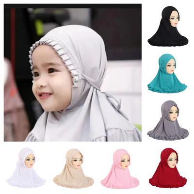 Nouveau Hijab Instantané Facile à Porter pour Filles Hijabs Musulmans Fleur Faite à la Main Amira Jolie Fleur Foulard de Tête Turban Pour Enfants 2-6 S