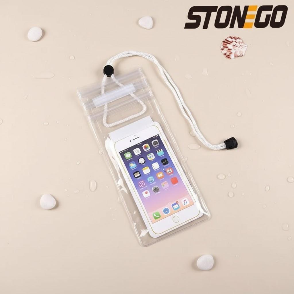 Touch Screen Compatible Waterproof Swimming Mobile Phone Case Transparent Protective Cover for Smartphones