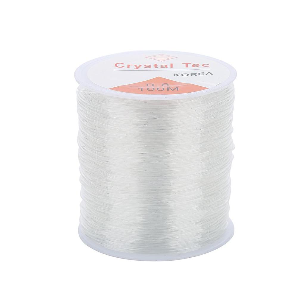 Large Roll Crystal Elastic Beading Cord - Transparent Stretch Jewelry Material for DIY Handmade Accessories