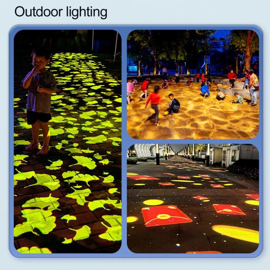 50W LED Logo GOBO Projector Light IP67 Waterproof Advertising Light with Remote Control Rotational Welcome Sign Projector for Business Store Bar Hotel