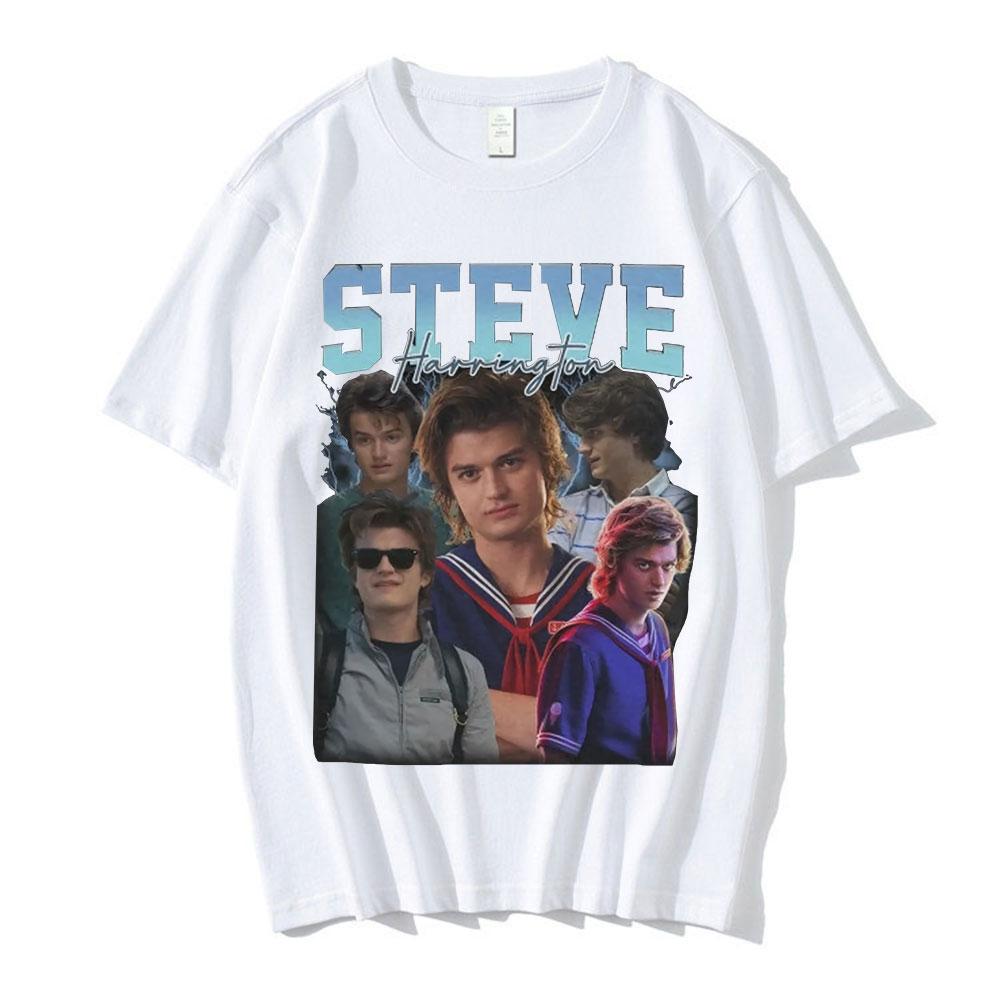 Steve Harrington T-shirts Women Graphics Print T-shirt Unisex Short Sleeve Oversize Pure Cotton T Shirt Harajuku Streetwear Tops