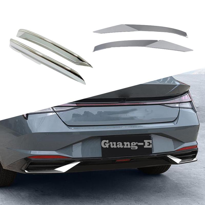 For Hyundai Elantra Avante ABS/Steel Eyebrow Rear Exhaust Muffler Tip Pipe Trim Decoration Fog Light Accessories