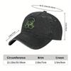 Alien Graffiti Print Distressed Denim Baseball Cap Adjustable Street Style Casual Unisex Outdoor Sun Protection Hat