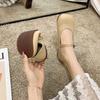 Single shoe women's 2025 spring/summer evening shoes new versatile soft leather bean flat shoes for women
