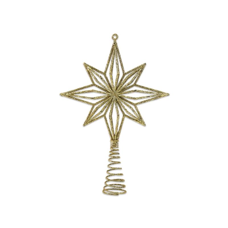 

Sturdy Recyclable Metal Star Tree Toppers Holiday Decoration Resistant To Tipping And Corrosions золотий