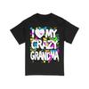 Buntes Ich Liebe Meine Verrückte Oma Spaß Familien T-Shirt Für Enkel