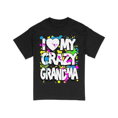 Colorful I Love My Crazy Grandma Fun Family T Shirt For Grandchildren