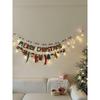 Christmas Felt Garland: Tree, Flower & Flag Decorations Set