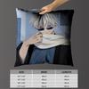 Satoru Gojo Anime Pillow Covers Cartoon Sofa Decorative Home Double-Sided Printing Short Plush Cute Cushion Cover