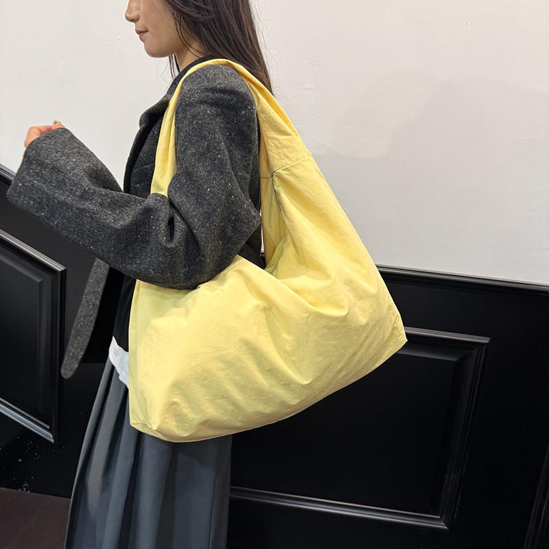 Street Style Womens Nylon Shoulder Bag With Durable Stitching And Mobile Pocket