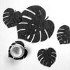 Set of Table Mats 1+4 - Monstera Anthracite