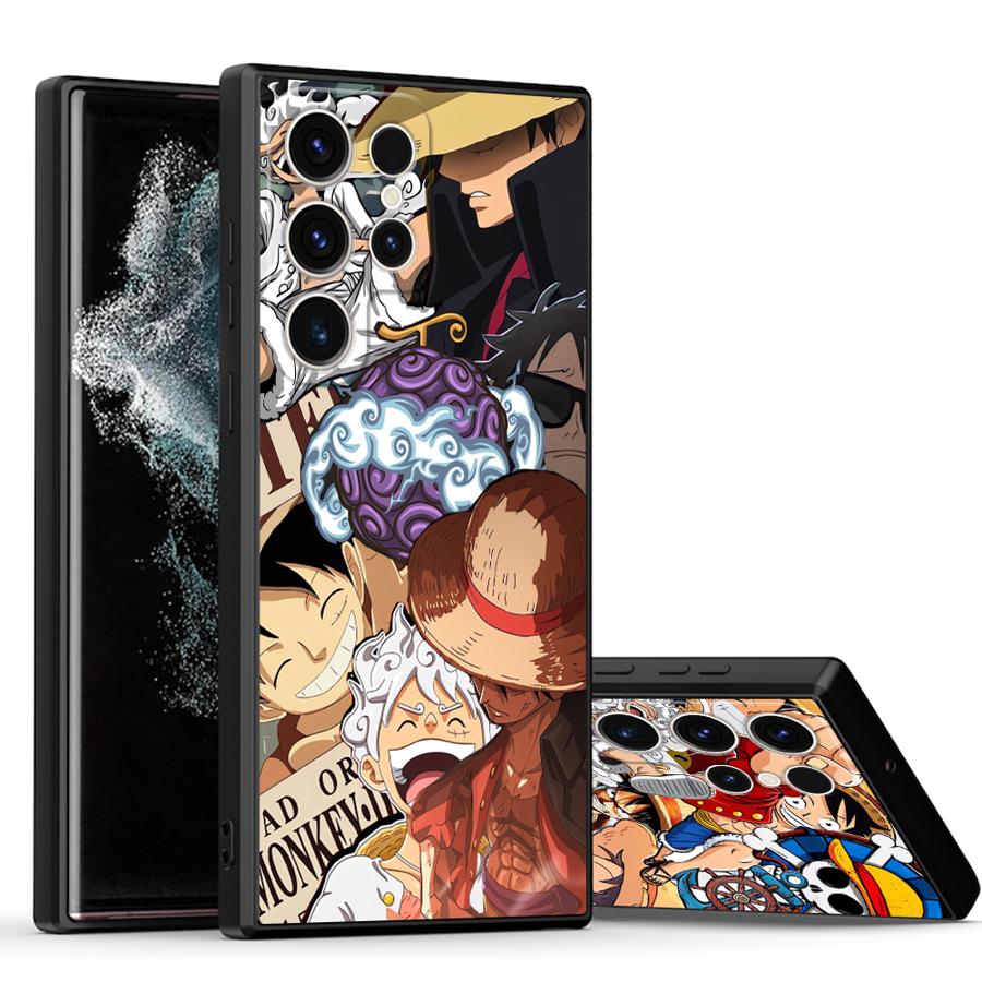 Phone Case for Samsung Galaxy S23 FE S24 S21+ S20 FE S24Ultra S21 S25 Ultra S22 Plus Soft Shell Anime One Pieces