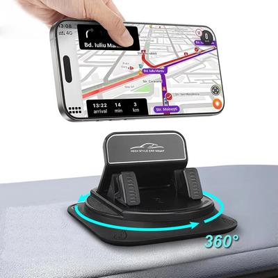 New Car Phone Mount Anti Slip Silicone Dashboard Phone Holder 360° Free Rotation Universal Head-Up Navigation Mini Phone Holder