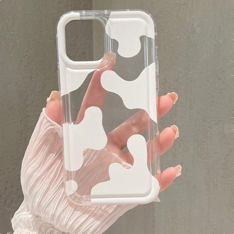 Colorful Cow Print Clear Phone Case For  Mi 14 13 13T 12 11 Lite 5G Mi 12T Pro Case For Poco X3 X6 F5 Pro Anti-Drop Cover