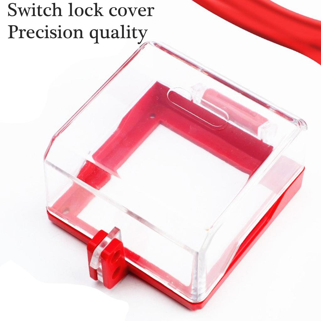 Wall Switches Socket Lockout Cover Clear Plastic Wall Switches Cover Safety Lockout Device Square Dustproof Lock Box