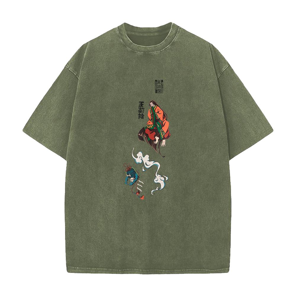 Trendy Jujutsu Kaisen T Shirt Geto Suguru Manga Tshirt Vintage Washed Streetwear Men Unisex Clothe  Pure Cotton Tee Top