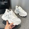 Leather dad shoes autumn and winter new retro small platform sports and leisure shoes