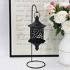 Iron Candle Stand Vintage Candle Holder Tabletop Ornament Hollow Metal Candlestick  Living Room