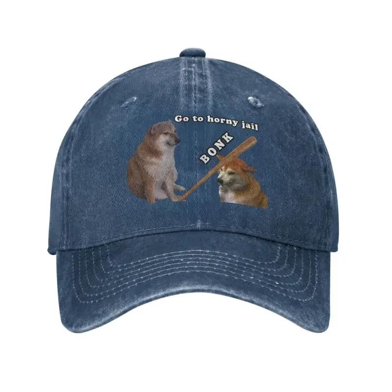Punk Unisex Cotton Shiba Inu Dog Cheems Bonk Baseball Cap Adult Adjustable Dad Hat Women Men Sports