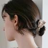 Floral Satin Jacquard Scrunchie_Small_Beige