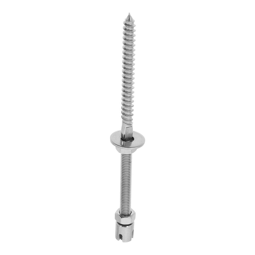 1PC Stainless Steel Cross Clamp Wire Rope Anchor Screw Garden Trellis Wall Grid Fixing Fixture Vine Anchor Plant Support Metal
