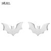 Stainless Steel Bat Stud Earrings For Women Men Punk Funny Halloween Party Gift Black Bat Earings Studs Jewelry Wholesale