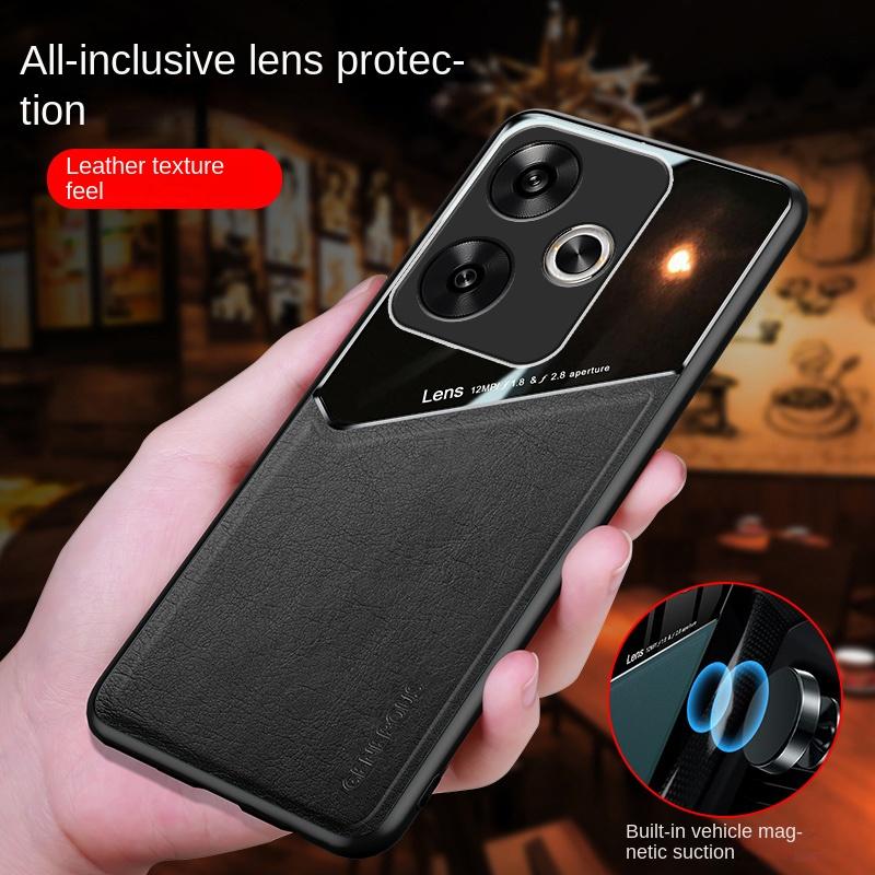 For Xiaomi POCO F6 Pro Case Luxury Soft Leather Texture Magnetic Protective Back Cover Case For Xiaomi POCO F6 F6Pro Phone Shell