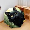 1 PC Automatic Folding Umbrella - Beautiful Black Cat Pattern, Portable & Foldable Design with 8 Ribs, Christmas Birthday Gifts
