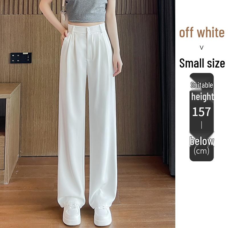 Summer 2026 Cooling High-Waist Wrinkle-Resistant Ice Silk Pants - Slimming, Straight Leg Design